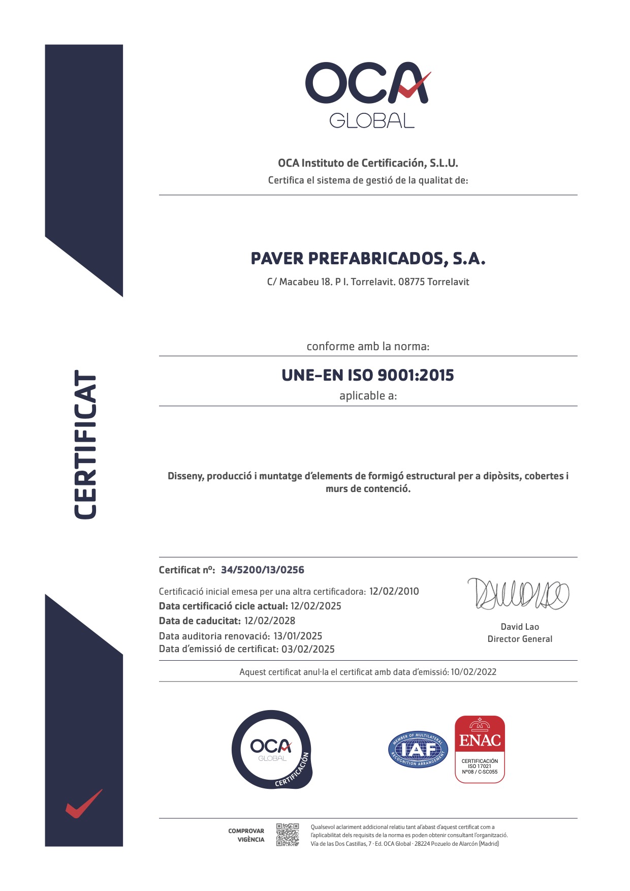CERTIFICADO-ISO-90012015_PAVER-PREFABRICADOS-S.A-2026-cat